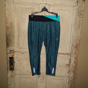 Nike Running Capri Tights Triangle Design Size M (A-23)